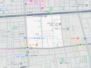 江東区大島、土地の地図画像です