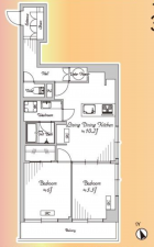 江東区南砂、マンションの間取り画像です