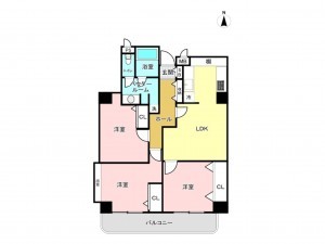 江東区東陽、マンションの間取り画像です