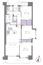 江東区北砂、マンションの間取り画像です