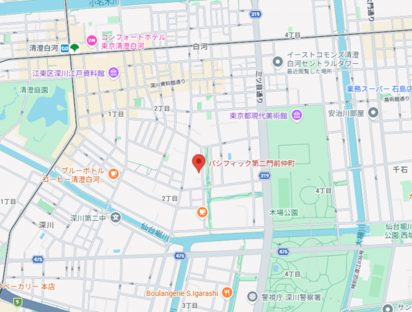 江東区平野、マンションの地図画像です