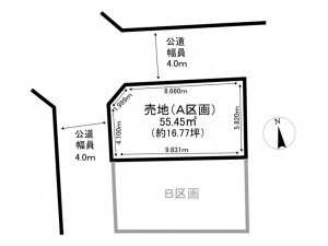 江東区東砂、土地の間取り画像です
