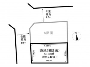 江東区東砂、土地の間取り画像です
