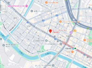 江東区門前仲町、マンションの地図画像です