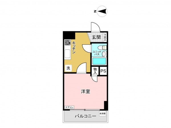 江東区亀戸、マンションの間取り画像です