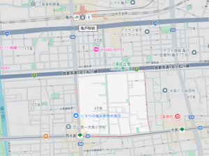 江東区大島、土地の地図画像です