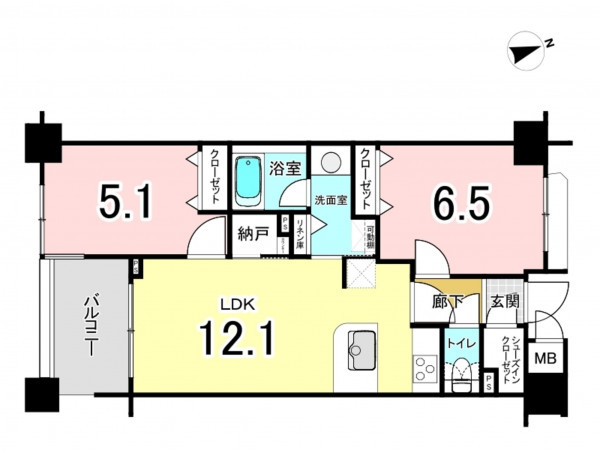 江東区南砂、マンションの間取り画像です