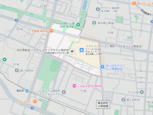 江東区南砂、新築一戸建ての地図画像です