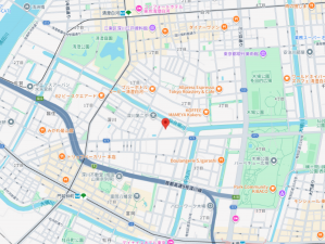 江東区冬木、マンションの地図画像です