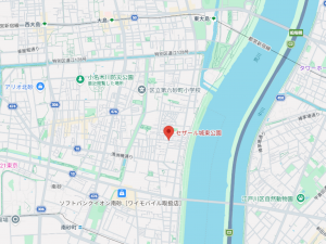 江東区東砂、マンションの地図画像です
