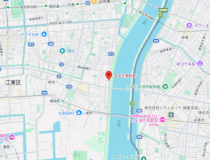 江東区東砂、マンションの地図画像です