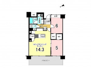 江東区南砂、マンションの間取り画像です