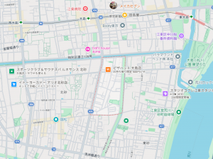 江東区北砂、新築一戸建ての地図画像です