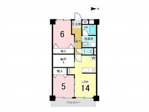 江東区東陽、マンションの間取り画像です