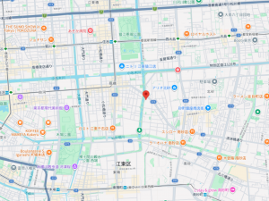 江東区南砂、マンションの地図画像です