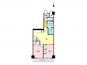江東区亀戸、マンションの間取り画像です