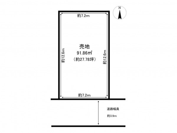 新宿区早稲田鶴巻町、土地の間取り画像です