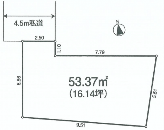 江東区北砂、土地の間取り画像です