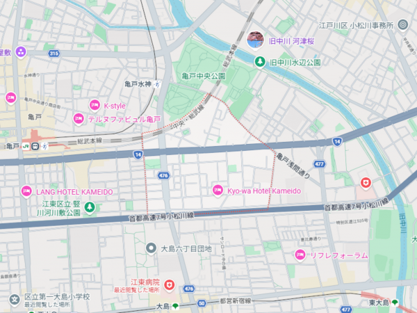 江東区亀戸、中古一戸建ての画像です