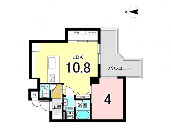 江東区木場、マンションの間取り画像です