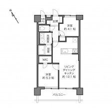 江東区東陽、マンションの間取り画像です