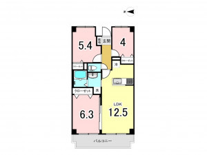 江東区東陽、マンションの間取り画像です