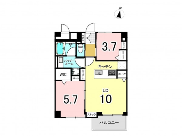 江東区千石、マンションの間取り画像です