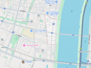 江東区東砂、中古一戸建ての地図画像です