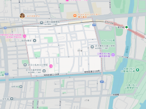江東区大島、新築一戸建ての地図画像です