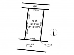 江東区東砂、土地の間取り画像です