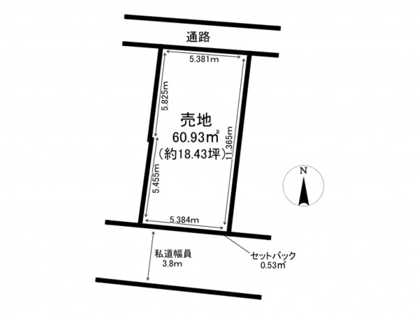 江東区東砂、土地の間取り画像です