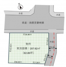 鈴鹿市石薬師町、土地の間取り画像です