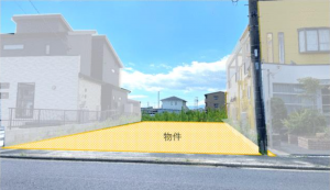 鈴鹿市東玉垣町、土地の前面道路を含む現地写真画像です