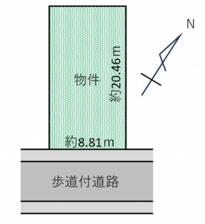 鈴鹿市東玉垣町、土地の間取り画像です
