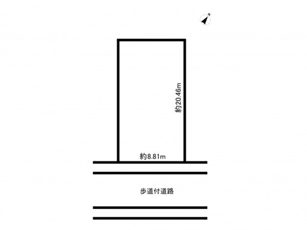 鈴鹿市東玉垣町、土地の間取り画像です