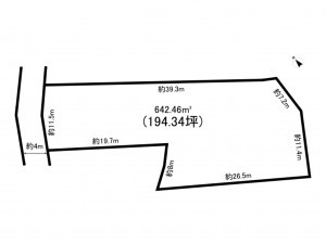 鈴鹿市若松中、土地の間取り画像です