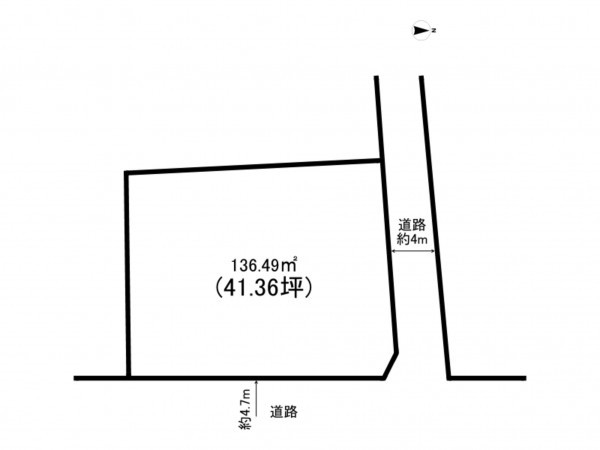 鈴鹿市東玉垣町、土地の間取り画像です