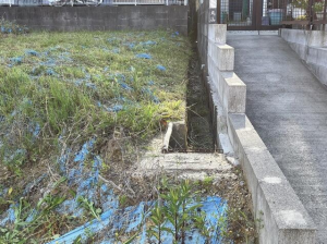 鈴鹿市国府町、土地の前面道路を含む現地写真画像です