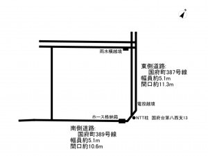 鈴鹿市国府町、土地の間取り画像です