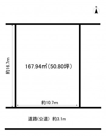 鈴鹿市須賀、土地の間取り画像です