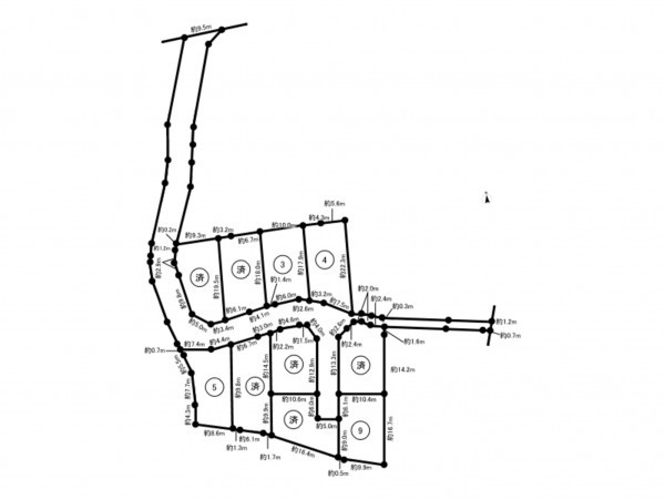 鈴鹿市三日市、土地の間取り画像です