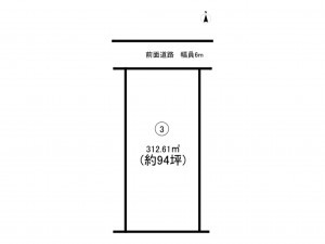 鈴鹿市稲生西、土地の間取り画像です