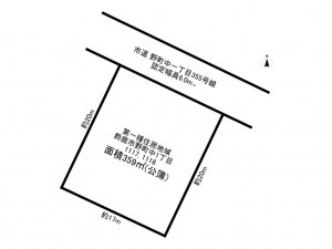 鈴鹿市野町中、土地の間取り画像です