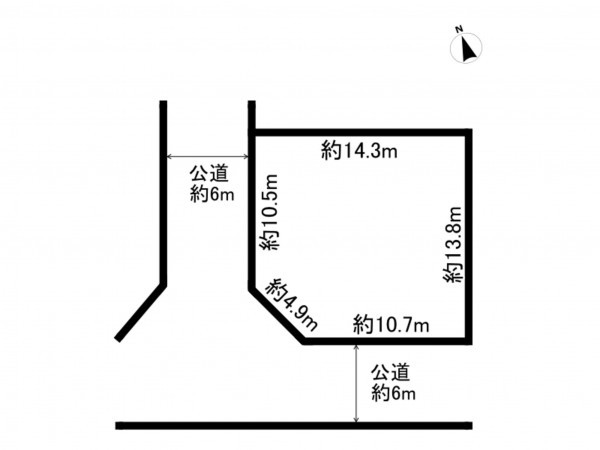 鈴鹿市白子、土地の間取り画像です