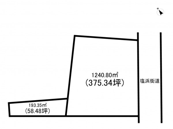 鈴鹿市岸岡町、土地の間取り画像です