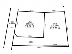 鈴鹿市江島本町、土地の間取り画像です