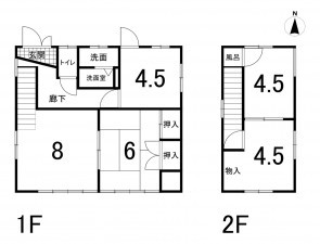 鈴鹿市長太新町、中古一戸建ての間取り画像です