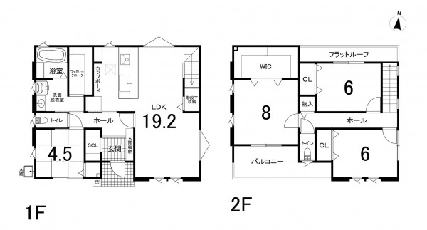 鈴鹿市稲生塩屋、新築一戸建ての間取り画像です