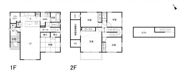 鈴鹿市江島台、中古一戸建ての間取り画像です