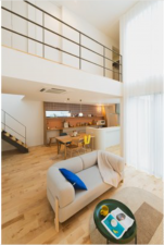 鈴鹿市中旭が丘、新築一戸建ての居間画像です